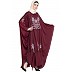 Designer Kaftan abaya with embroidery work- Maroon